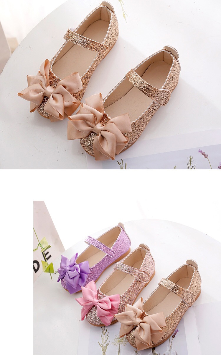 Fashion Children glittering kids shoes girls sneakers shoes bow Princess dancing Shoes dress shoes