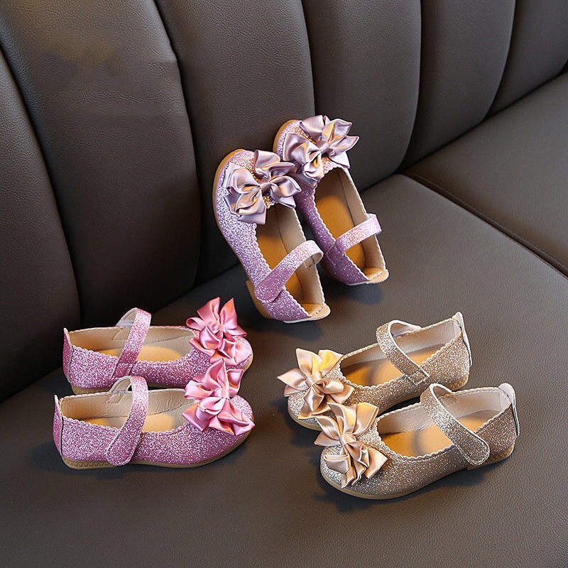 Fashion Children glittering kids shoes girls sneakers shoes bow Princess dancing Shoes dress shoes