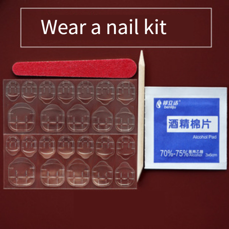 Long Ballet Jelly Blue Fake Nail Pieces Wearing Nail Stickers Finished Nail Pieces view 4