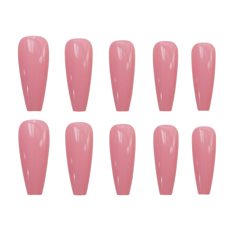 Long Ballet Rose Red Fake Nails Wearing Nail Stickers Finished Nail Stickers 24 Pieces of Nail Stick view 3