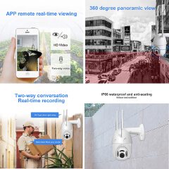Original Xiaovv V380 PRO IP Camera 1080P FHD Outdoor WiFi Dome Waterproof  Security Surveillance Wir