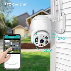 Full Color Night Vision Motion Detection 4X Digital  Outdoor PTZ DOME Mini IP Camera