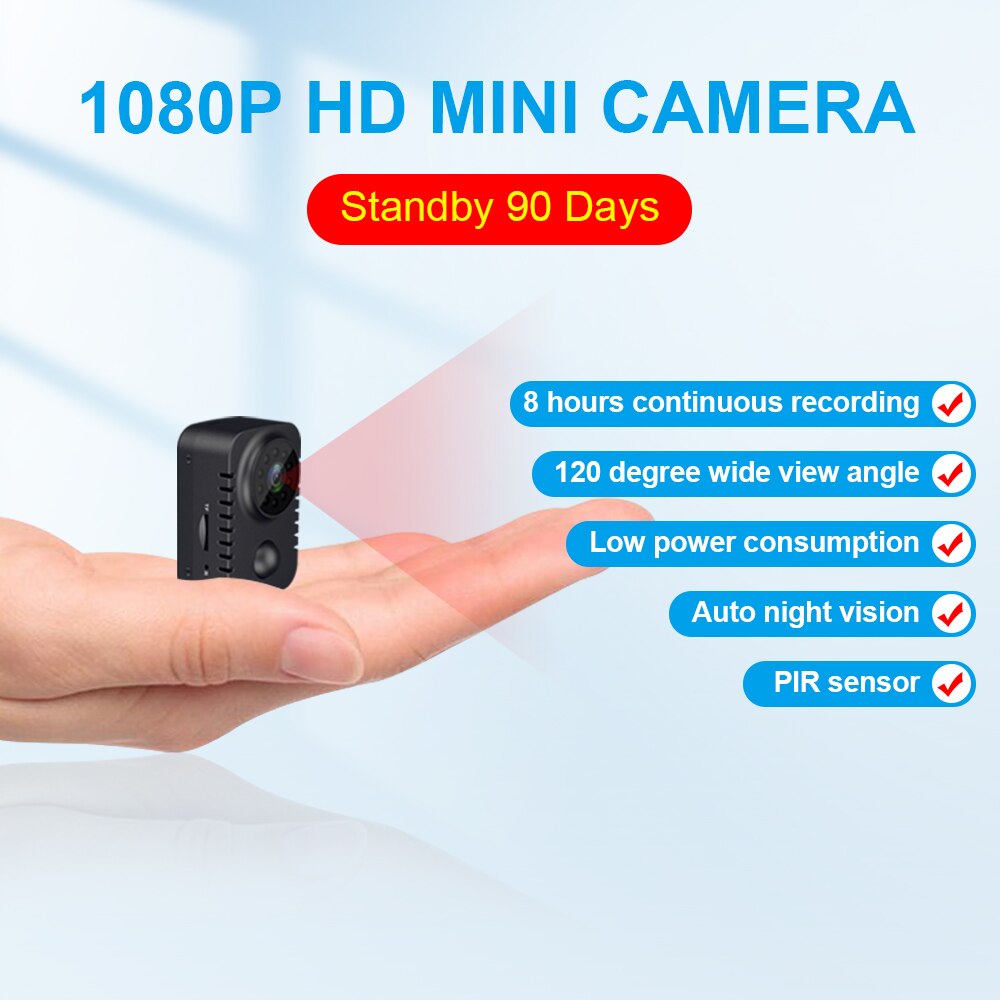 Camera Wireless 1080P Security Pocket Cameras Motion Activated Small Nanny Cam for Cars
