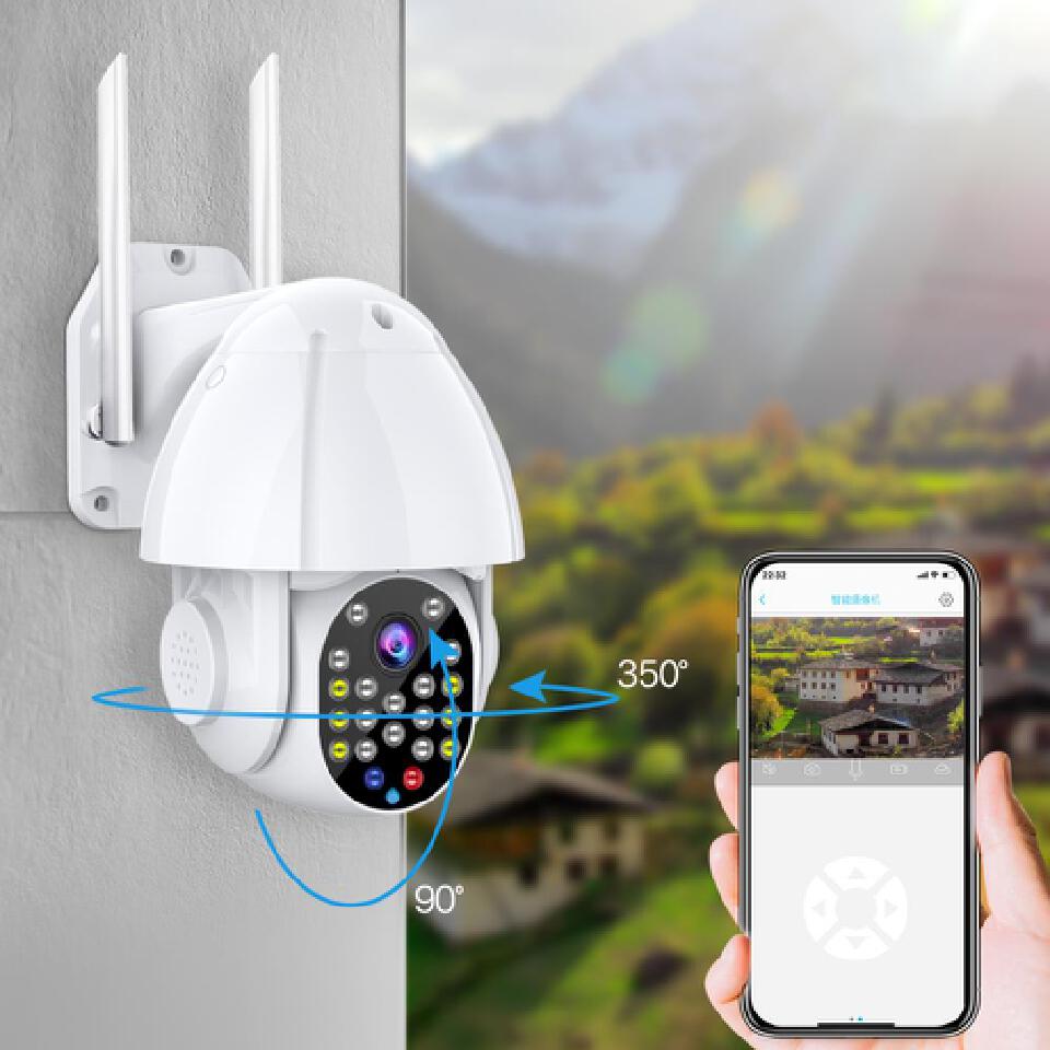 3MP PTZ Wif Cam Outdoor Auto Tracking Cloud CCTV Home Security IP Camera 4X Zoom Speed Dome Camera