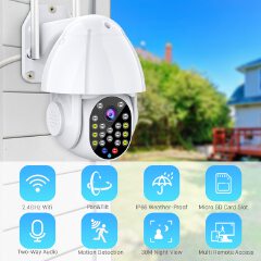 3MP PTZ Wif Cam Outdoor Auto Tracking Cloud CCTV Home Security IP Camera 4X Zoom Speed Dome Camera