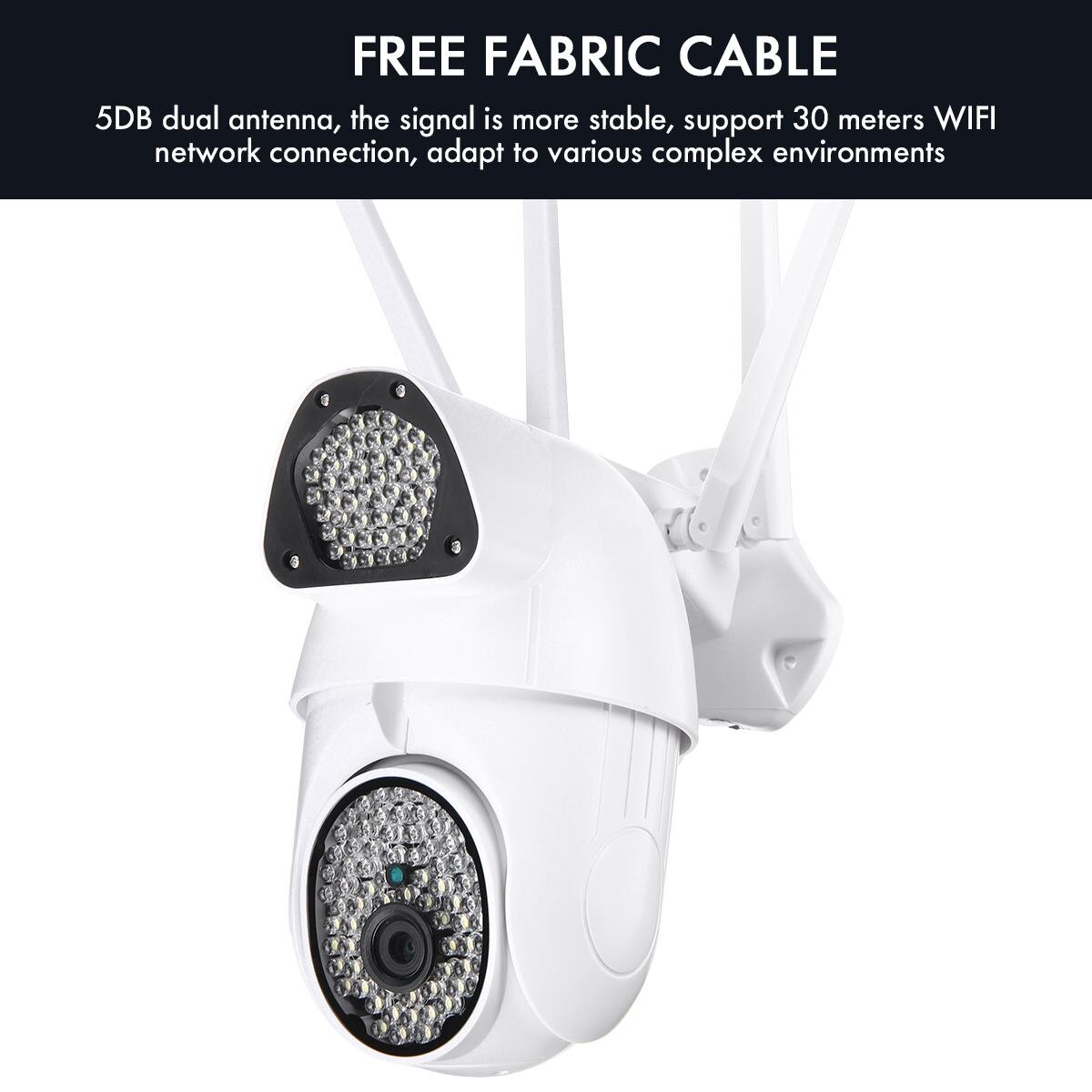 Dome IP Camera Cloud Home Security Wifi Camera 4X Digital Zoom Speed Dome Camera with Siren Light