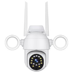 Wall Lamp FHD 3MP Outdoor PTZ Security Camera Wireless WiFi IP66 Waterproof Infrared Night Vision