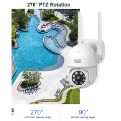 Outdoor PTZ IP Camera CCTV HD 1080P 270 Rotate Wifi Webcam Humanoid Detect Waterproof Security Came