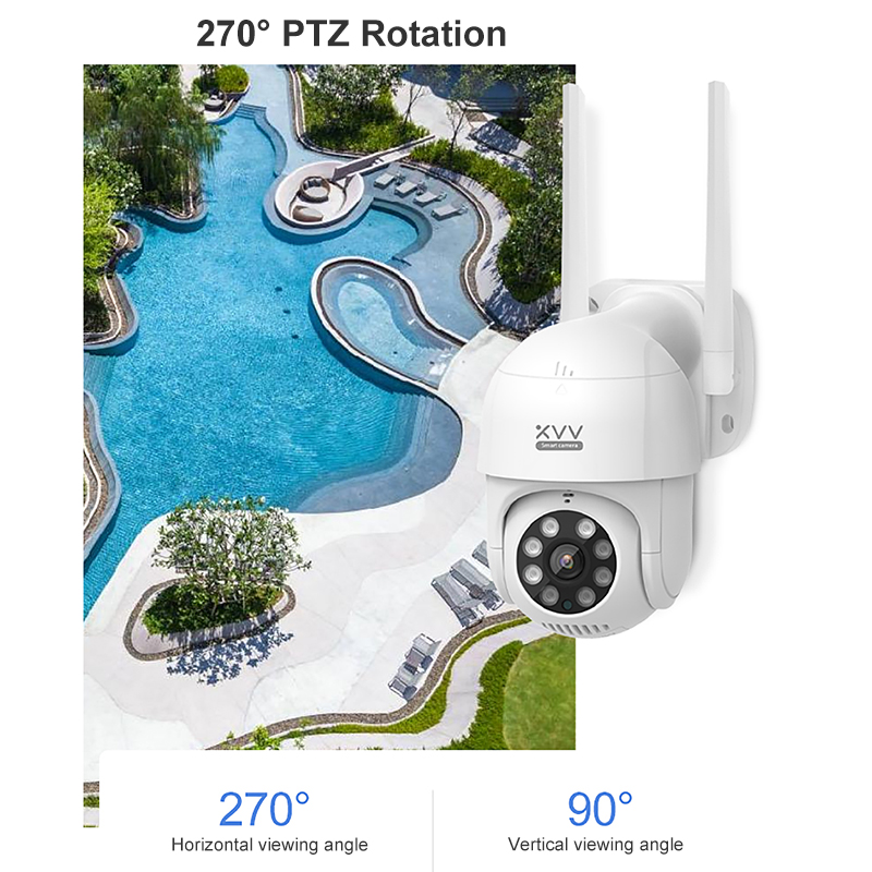 Outdoor PTZ IP Camera CCTV HD 1080P 270 Rotate Wifi Webcam Humanoid Detect Waterproof Security Came