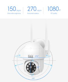 Outdoor PTZ IP Camera CCTV HD 1080P 270 Rotate Wifi Webcam Humanoid Detect Waterproof Security Came