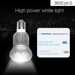 IR &amp; White Light 360eyes APP Control IP Camera 360 Degree WIFI Wireless Bulb Lamp Fisheye Panoramic