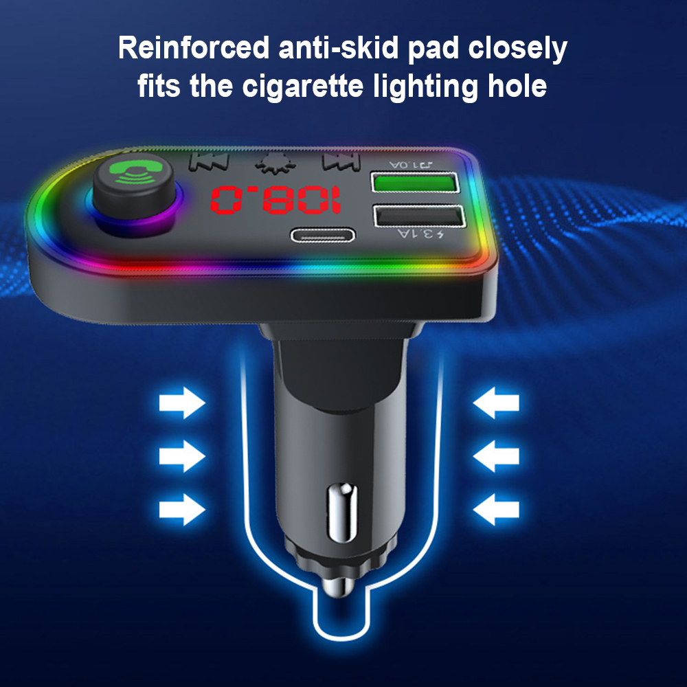 Auto FM Transmitter Bluetooth Handsfree Car Audio MP3 Player USB 3.1A Charger Radio Adapter