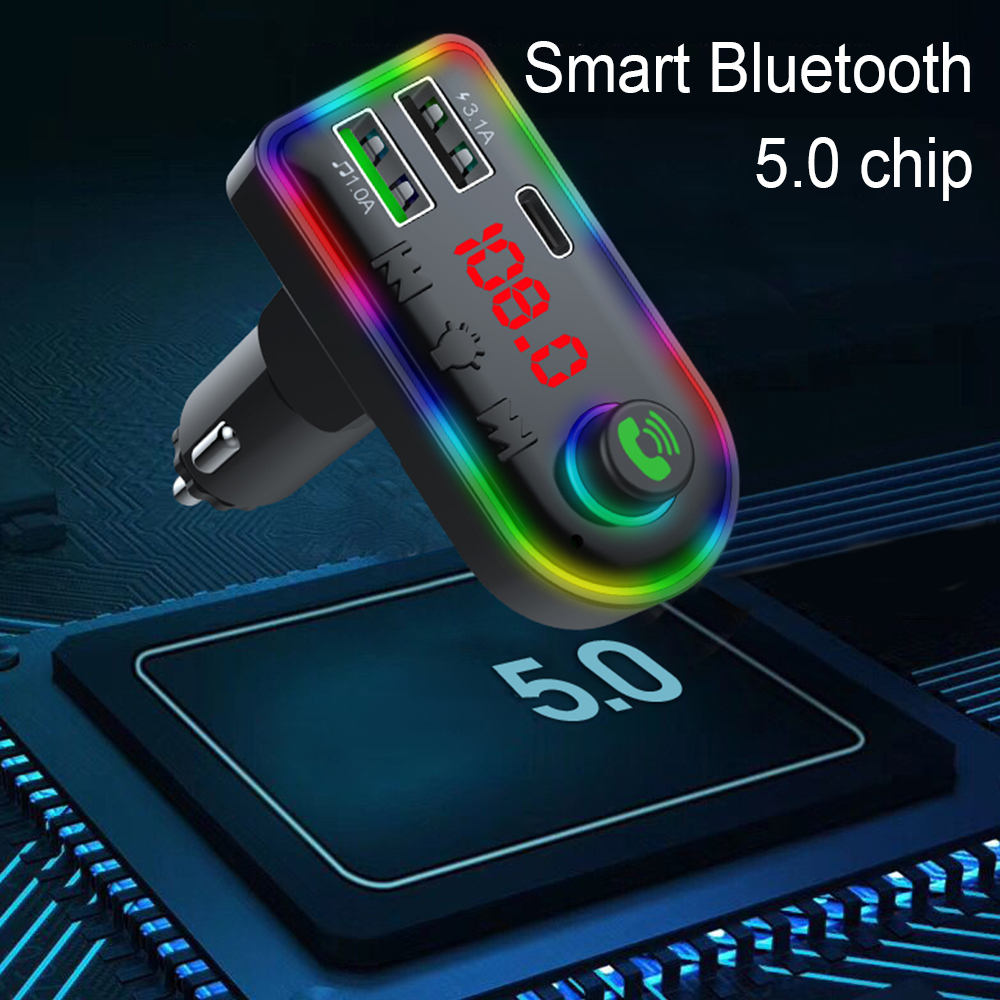 Auto FM Transmitter Bluetooth Handsfree Car Audio MP3 Player USB 3.1A Charger Radio Adapter