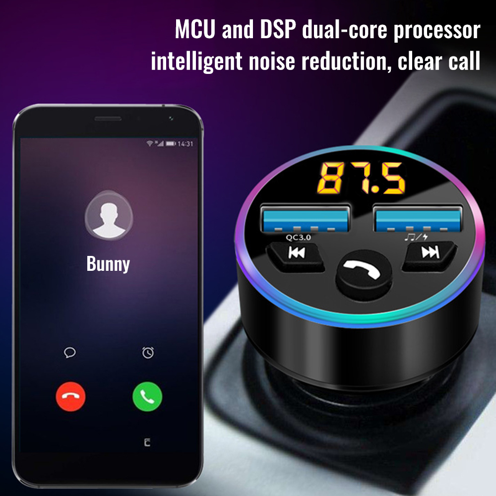 Fast Charging Usb Car Wireless Bluetooth Fm Radio Transmitter Car Mp3 Radio Charger