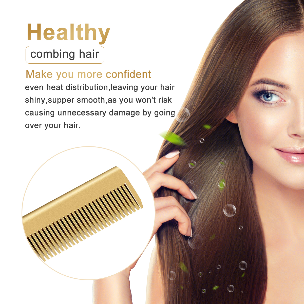 Heating Hot Comb Professional Hair Straightener for wigs Heated Comb Electric  Hair styling Comb Curler  for women Voltage 220V