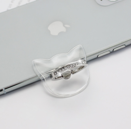 Universal Transparent Finger Ring Mobile Phone Smartphone Stand Holder For iPhone 12 Xiaomi Samsung Smart Phone Car Mount Stand