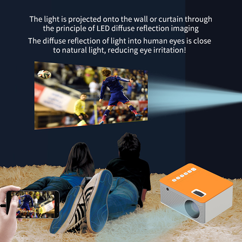 UC28D 16.7M Audio Portable Projector Home Media Player Video Home Cinema 3D Movie Game Projector
