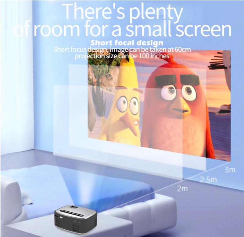 T20 Projector for IOS Android Full HD 1080P 110 Inch Big Screen Projector Home Theater Smart Video Beamer Hot Sale