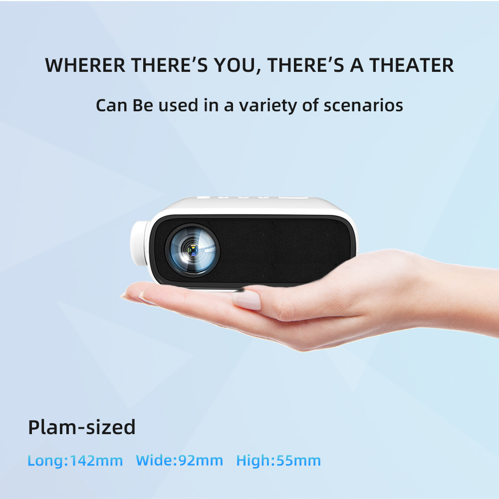 LED Mini Projector 480*272 Pixels with HDMI/USB/AV/Audio Interface Portable Projection Home Media Player