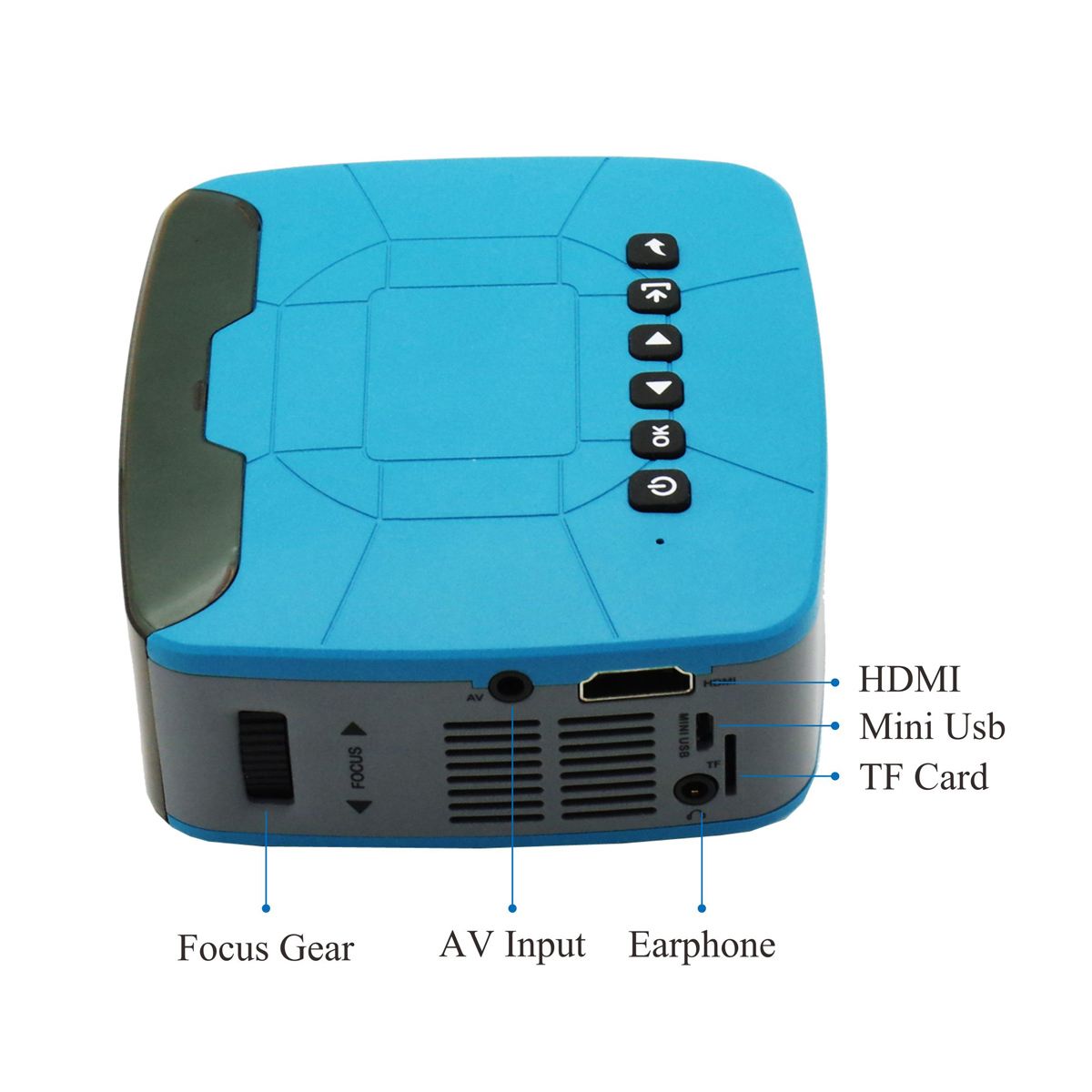 1080P Projector LED Multimedia 680 Lumen With Short Focus Design For Home Entertainment Led Projector Home Cinema