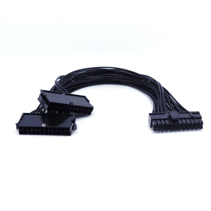 ATX Miner Mining Motherboard 24Pin 18AWG24 Pin Dual Start Power Cord 32cm Extension Cable Computer Adapter Cable Connector