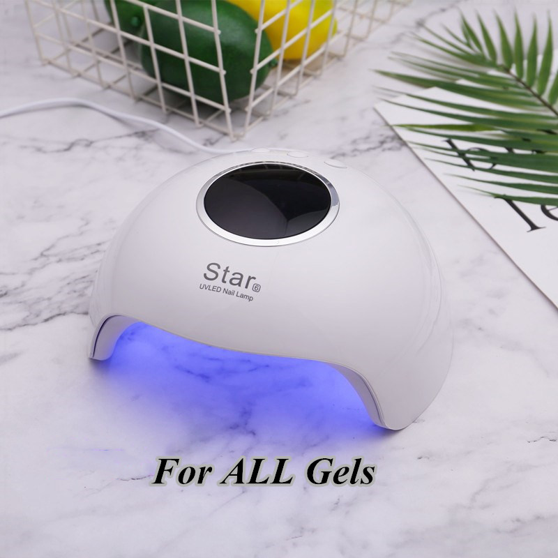 White  Nail Dryer With 12 UV Led Beads For ALL Gel Manicure Tools For Quick Drying Nails