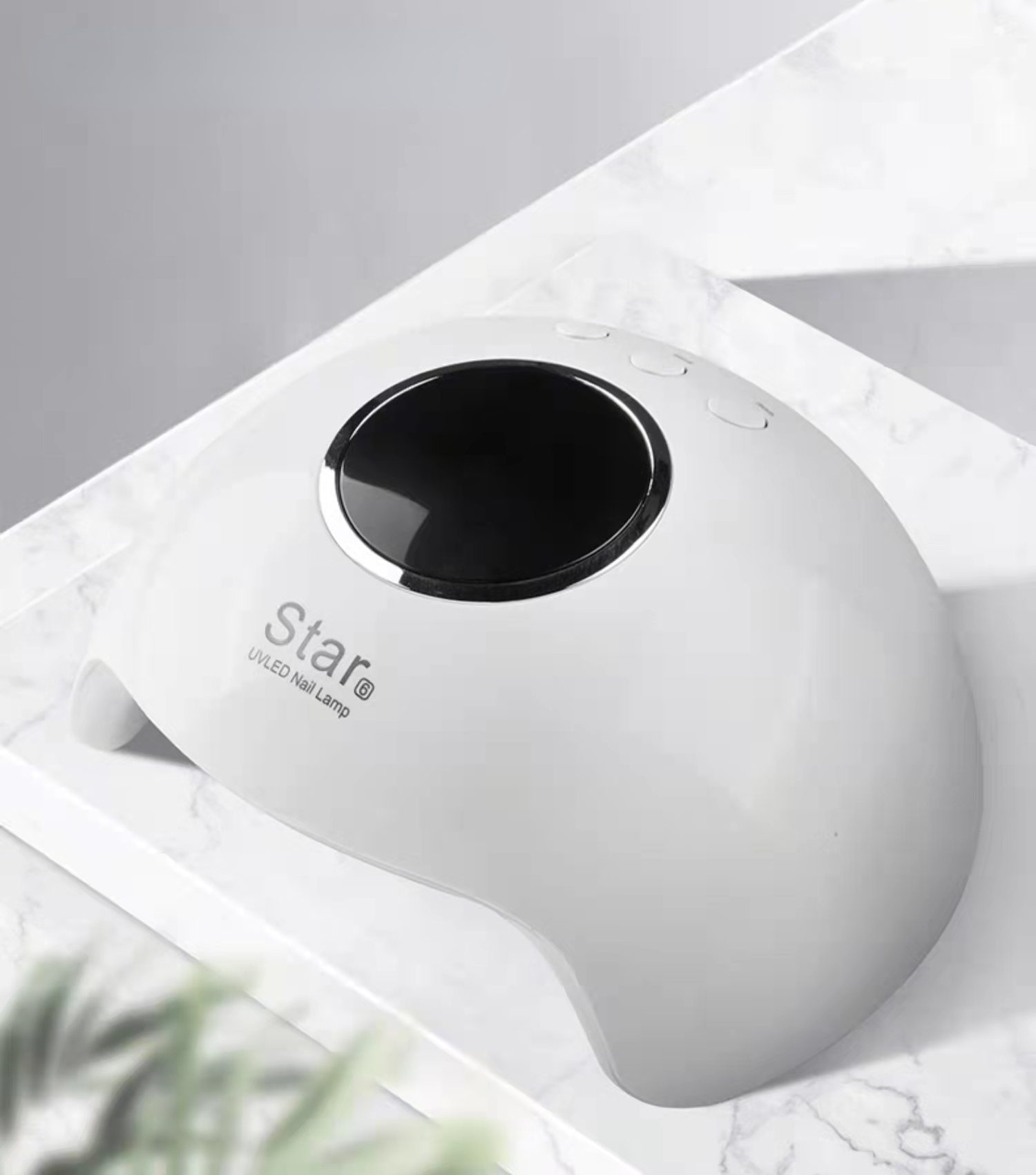 White  Nail Dryer With 12 UV Led Beads For ALL Gel Manicure Tools For Quick Drying Nails