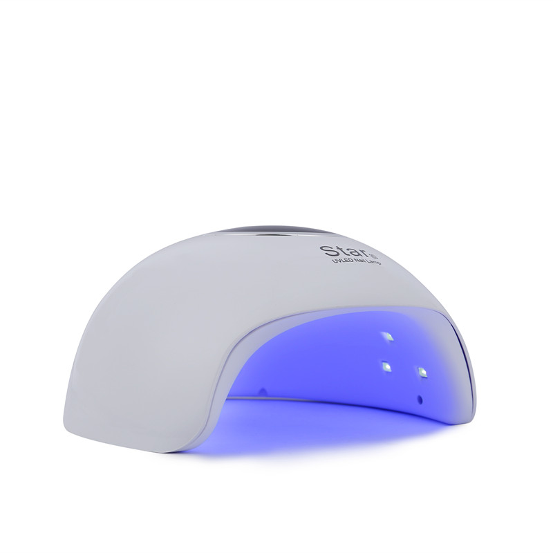 White  Nail Dryer With 12 UV Led Beads For ALL Gel Manicure Tools For Quick Drying Nails