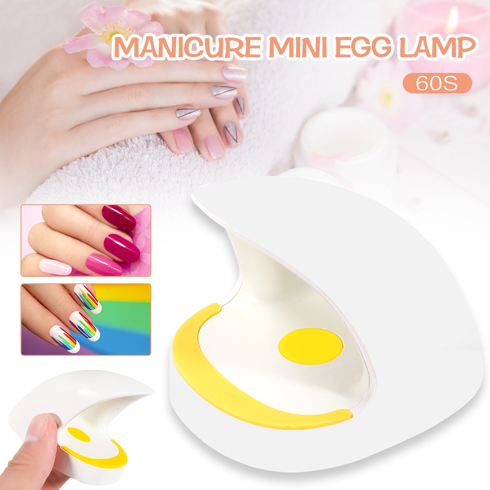 Portable Mini Nail Dryer UV LED Lamp For Nail Drying Lamp Machine Single Finger Nail Lamp Quick Drying Nail Tool