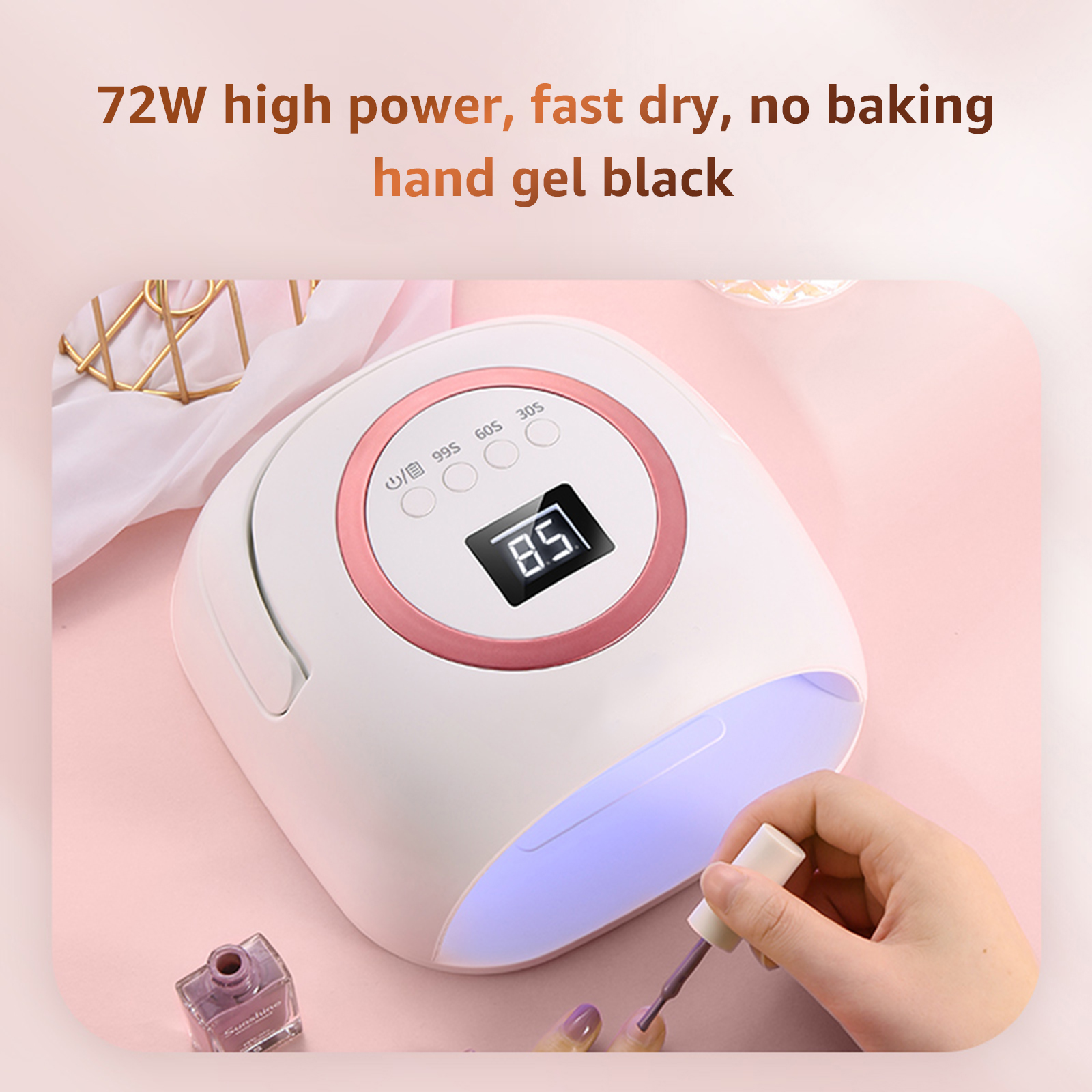 UV Nail Lamp Nail Dryer LED Display Nail Dryer 4 Timers Curing Lamp Gel Light Nail Art Tool Manicure Tools