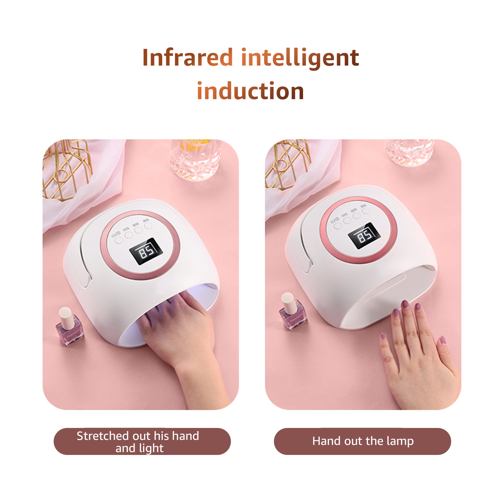UV Nail Lamp Nail Dryer LED Display Nail Dryer 4 Timers Curing Lamp Gel Light Nail Art Tool Manicure Tools view 4