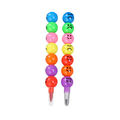 7 Color Art Supplies for Kids Pastel Pen Drawing Set Stationery Smiley Face Crayons Supplies Drawing 2pcs