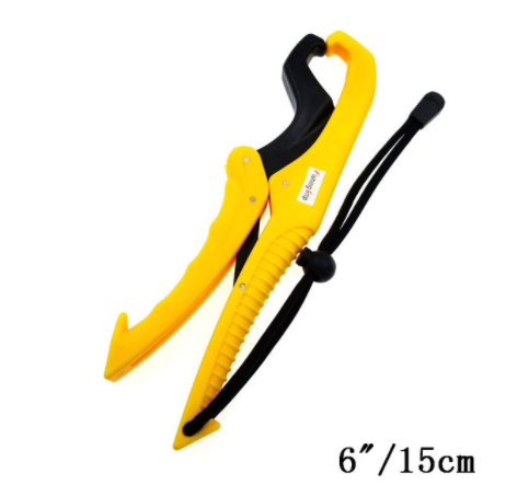Fish Grabber Plier Controller Practical Fishing Gripper Gear Tool ABS Grip Tackle Holder Fish Clamp with Adjustable Rope