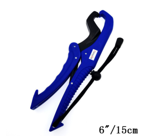 Fish Grabber Plier Controller Practical Fishing Gripper Gear Tool ABS Grip Tackle Holder Fish Clamp with Adjustable Rope