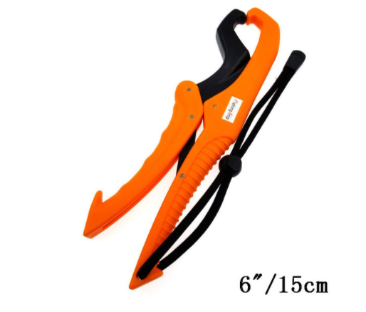 Fish Grabber Plier Controller Practical Fishing Gripper Gear Tool ABS Grip Tackle Holder Fish Clamp with Adjustable Rope