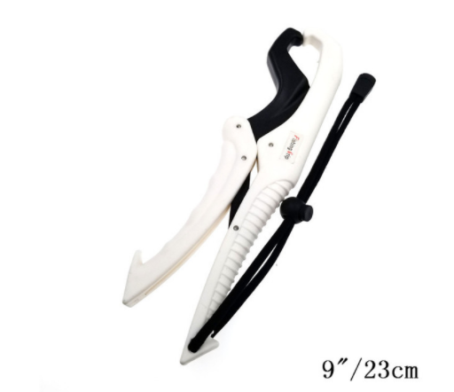 Fish Grabber Plier Controller Practical Fishing Gripper Gear Tool ABS Grip Tackle Holder Fish Clamp with Adjustable Rope