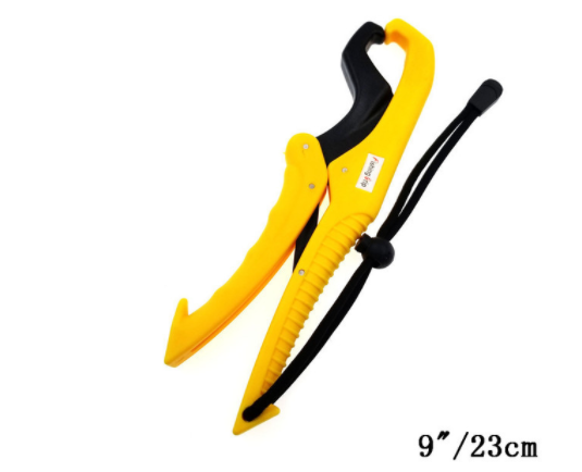 Fish Grabber Plier Controller Practical Fishing Gripper Gear Tool ABS Grip Tackle Holder Fish Clamp with Adjustable Rope