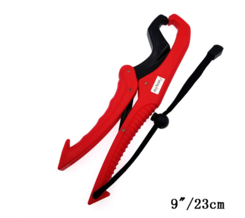Fish Grabber Plier Controller Practical Fishing Gripper Gear Tool ABS Grip Tackle Holder Fish Clamp with Adjustable Rope