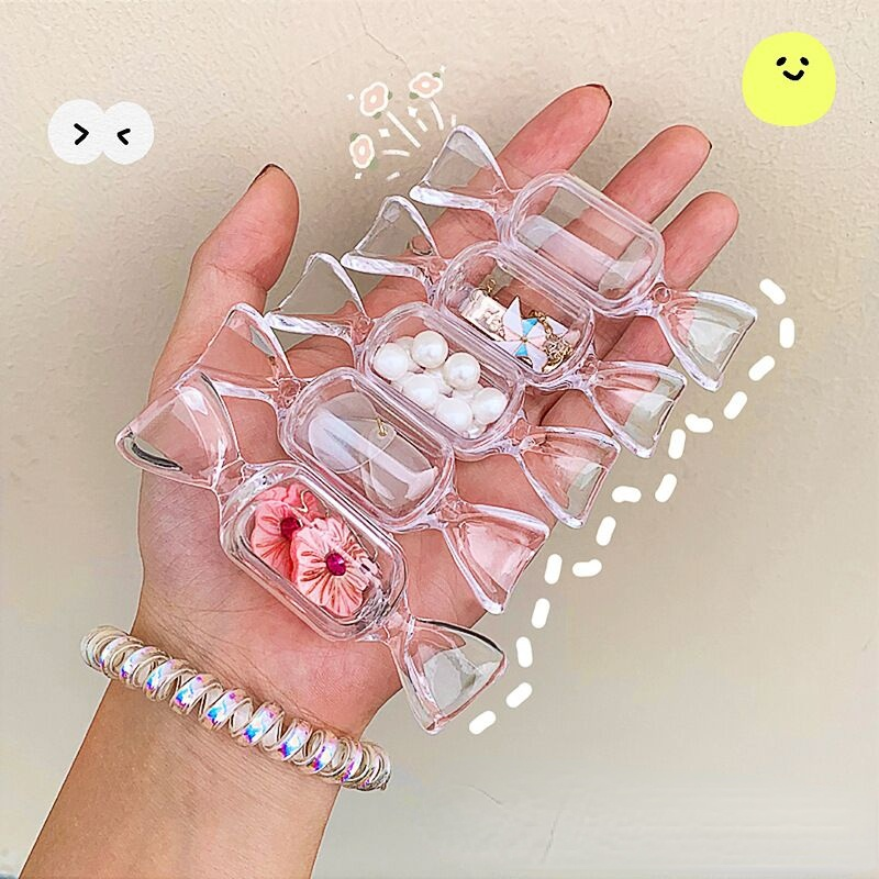 5PCS Creative Candy Jewelry Storage Box Cute Mini Jewelry Storage Portable Necklace Ring Storage