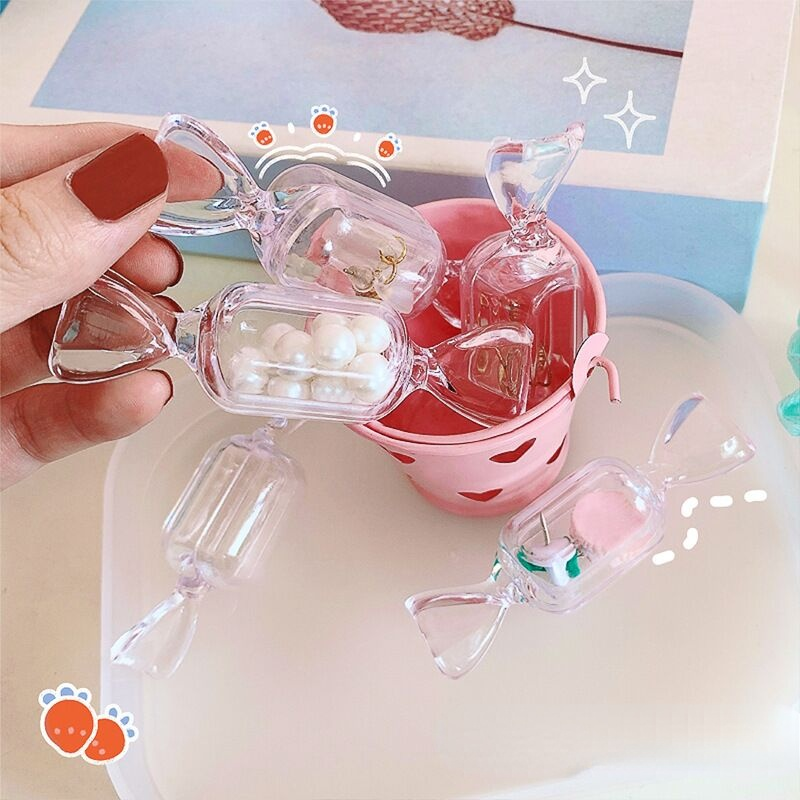 5PCS Creative Candy Jewelry Storage Box Cute Mini Jewelry Storage Portable Necklace Ring Storage