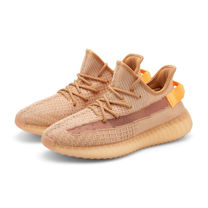 Sneakers Yeezy couple  350v2 shoe flying texture running shoes
