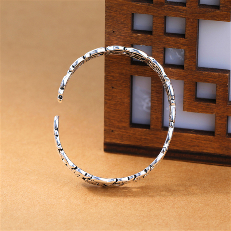 Luxury Designer Wide Female Bracelet    Animal Cluster Of Fish Vintage Arm Cuff Bangles For Women s925