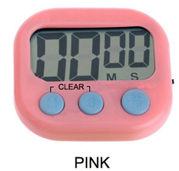 Magnetic LCD Digital Kitchen Countdown Timer Alarm with Stand White Kitchen Timer Practical Cooking Timer Alarm Clock