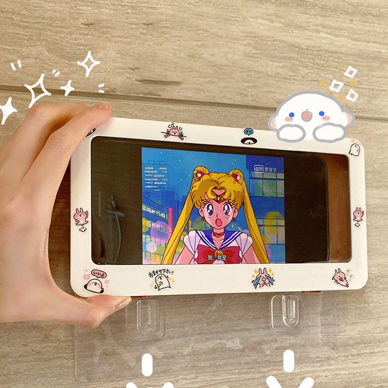 Bathroom Waterproof Mobile Phone Case Holder Shower Bath Room Toilet Wall Hanging Storage Rack Waterproof Smartphone Organizer