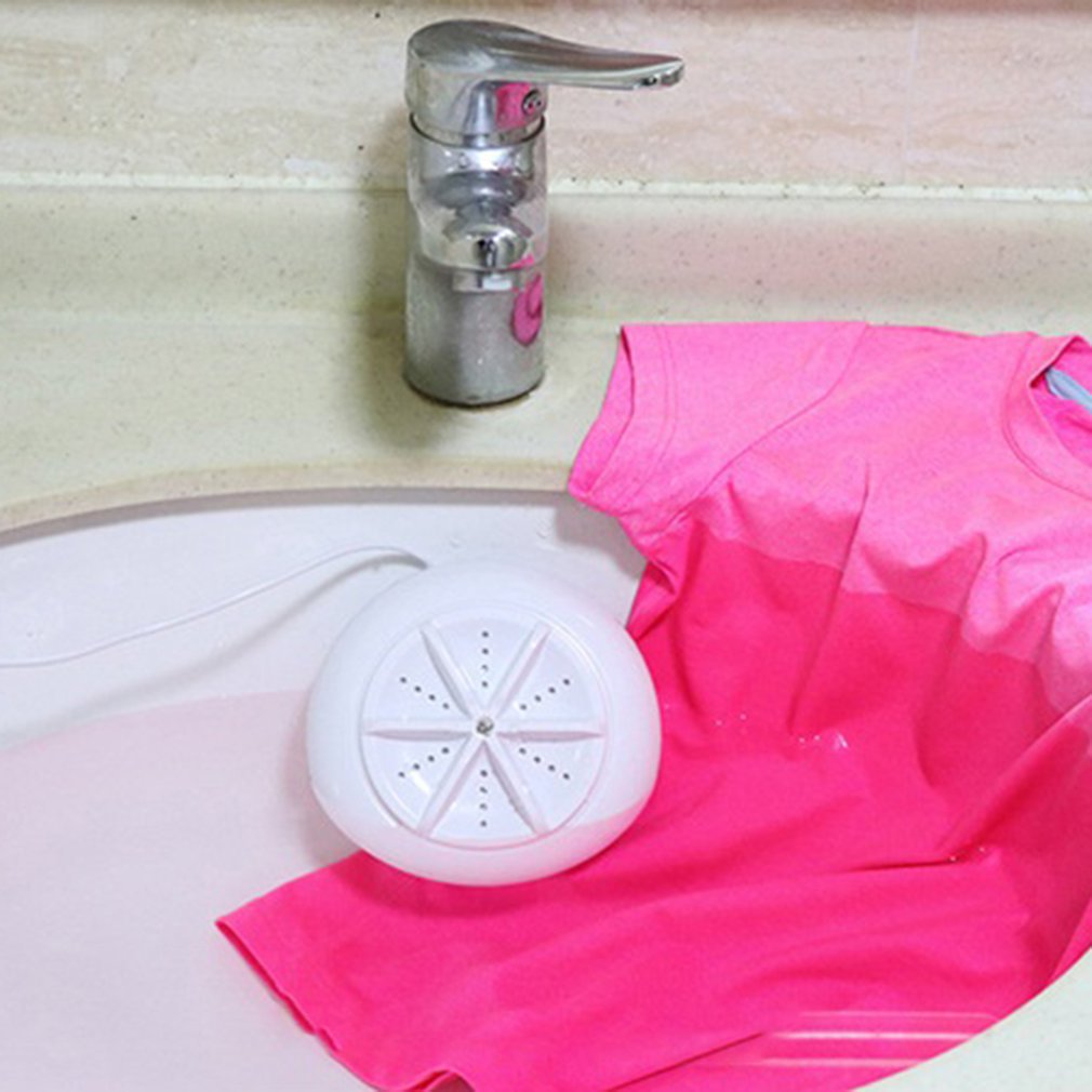 Mini Ultrasonic Washing Machine Portable Turbo Personal Rotating Washer Convenient Travel Home Business Travel USB Powered