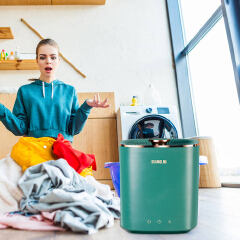 2.5L Mini Portable Washing Machine Smart Sensor Ultrasonic Turbo Cleaner Dormitory Underwear Small Sterilization Instrument