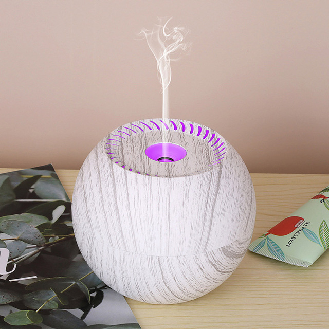 Mini Air Humidifier Ultrasonic USB Aroma Diffuser Wood Grain LED Night Light Electric Essential Oil Diffuser Aromatherapy Home
