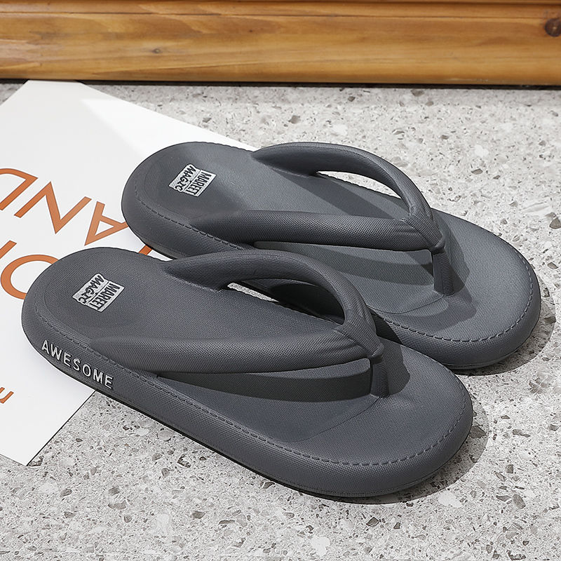 Men's Slippers Thick Platform Flip-Flop Thong Sandals Summer Soft Bathroom Slippers Slides Outdoor Indoor Shoes Women