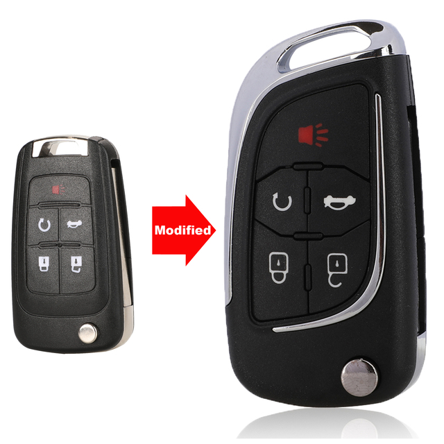 Modified Folding Remote Car Key Shell Fob Case For Chevrolet Cruze Epica Lova Camaro Impala 2 3 4 5 Button HU100 Cover