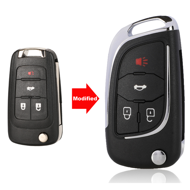 Modified Folding Remote Car Key Shell Fob Case For Chevrolet Cruze Epica Lova Camaro Impala 2 3 4 5 Button HU100 Cover